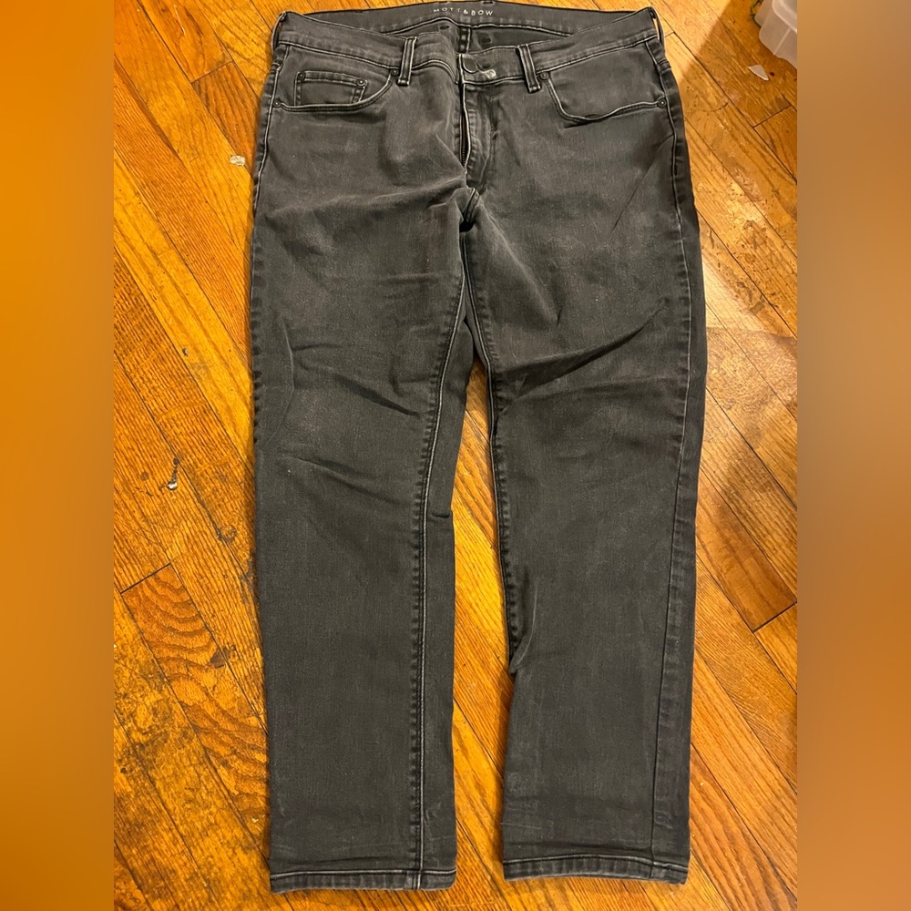 Mott & Bow Stylish Gray Slim Jeans 34/30